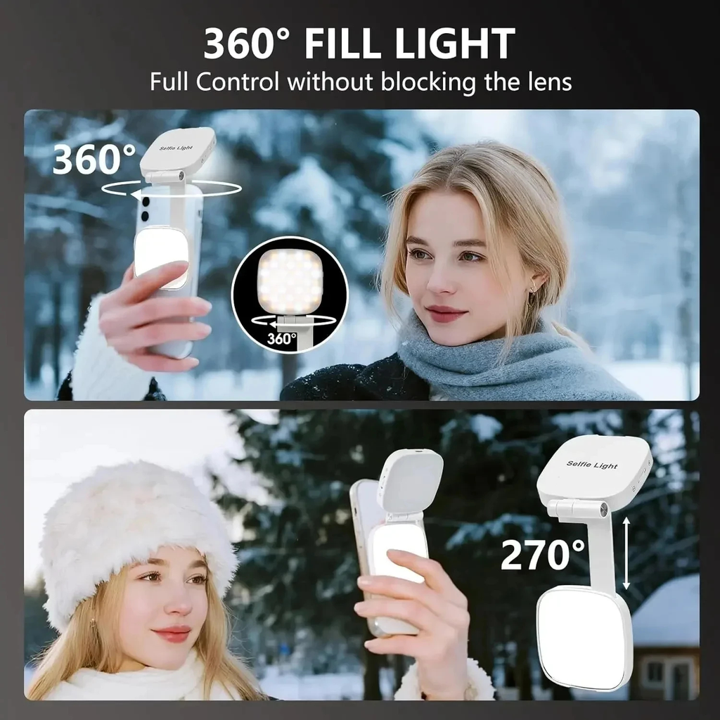 360° Magnetic Phone Selfie & Video Fill Light