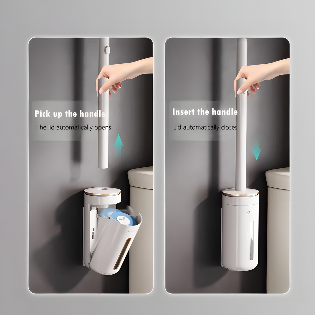 Wall-Mounted Disposable Toilet Brush System
