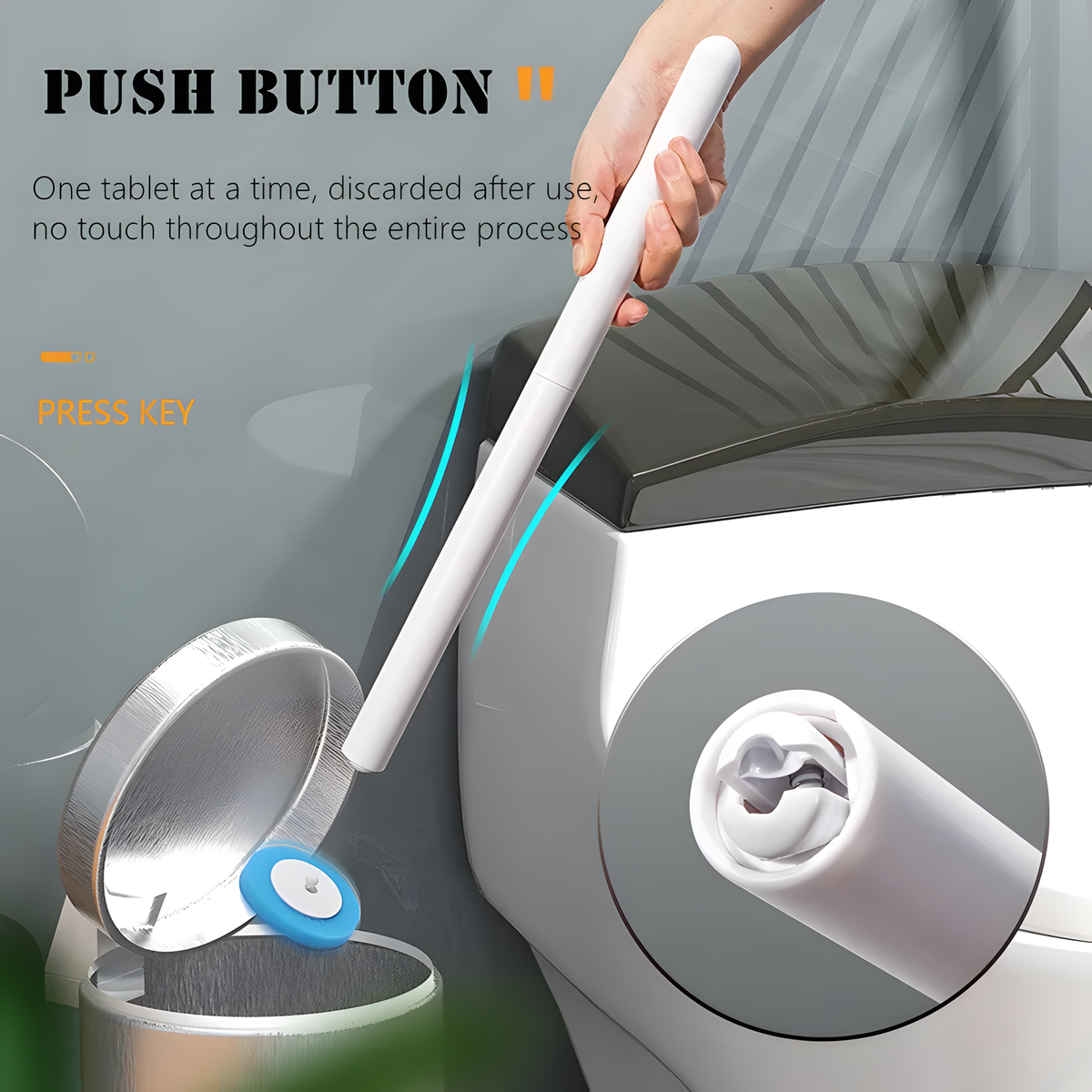 Wall-Mounted Disposable Toilet Brush System