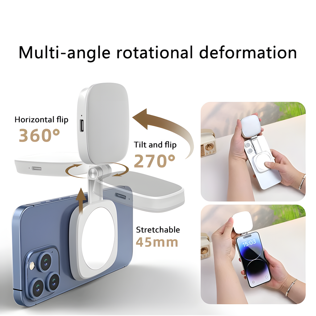 360° Magnetic Phone Selfie & Video Fill Light